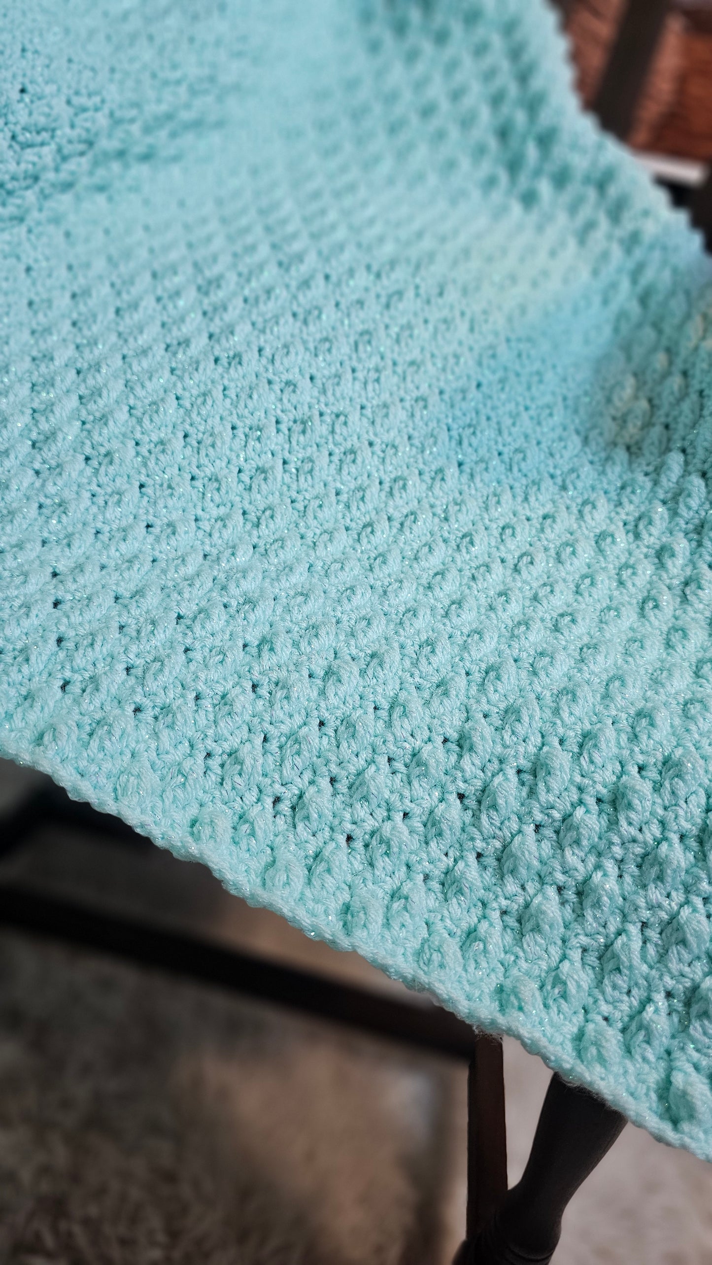 Seafoam Sparkle Baby Blanket
